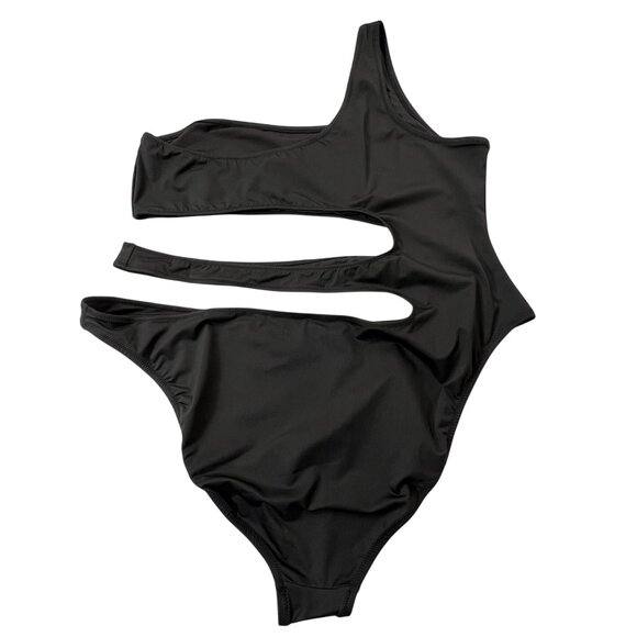 SKIMS Swim One Shoulder Monokini Onyx 4X - Picture 4 of 12